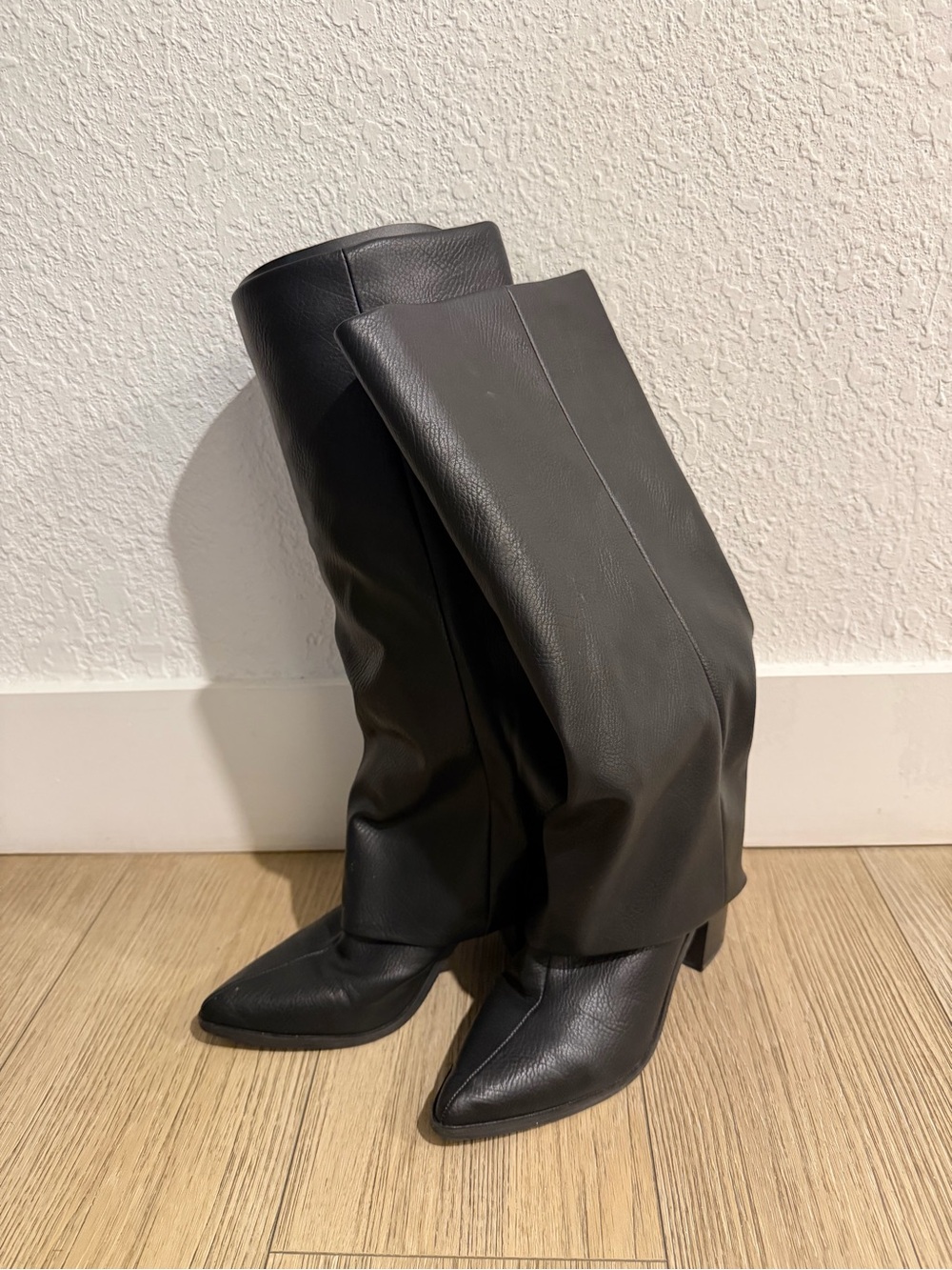Black Women's Fold Over Boots